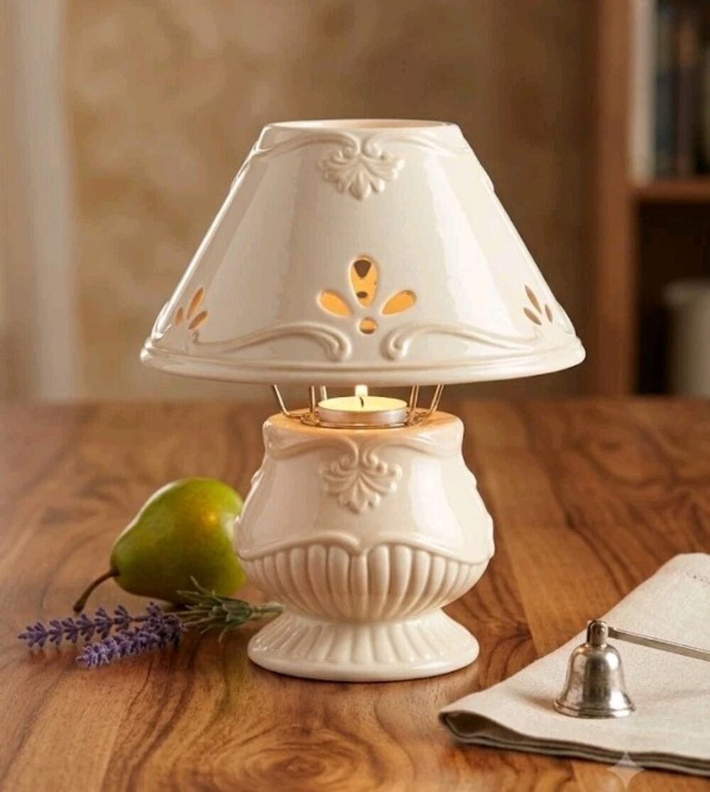 Lenox Butler's Pantry Candle Lamp #6336069 Floral 8.5" Tall Original Retail Box